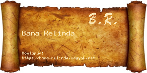 Bana Relinda névjegykártya